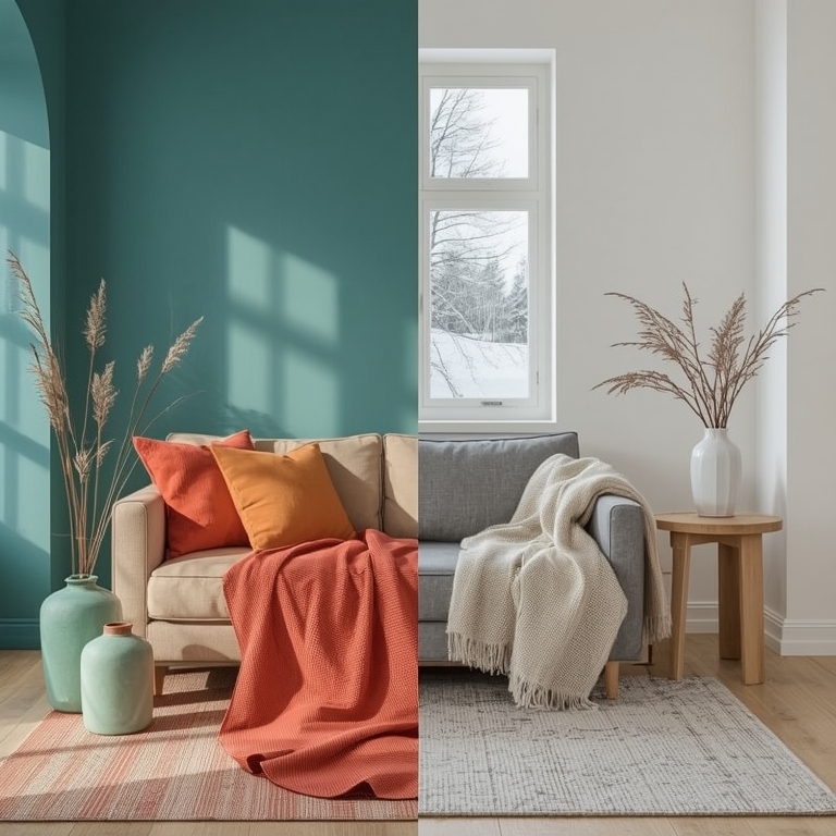 Jak ciepłe barwy i białe ściany kształtują nastrój